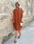 Burnt Orange Shirt Dress