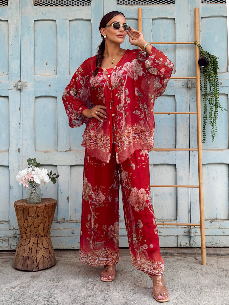 Ruby Botanica Pure Silk Set