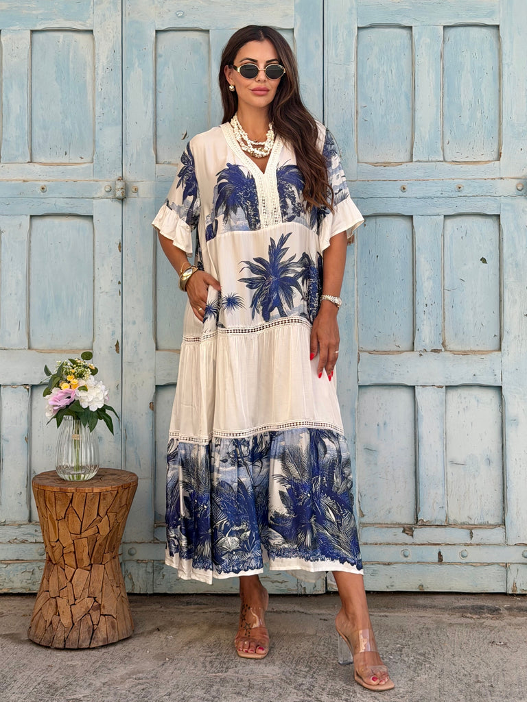Côte d’Azur Palm Maxi Dress - Love My Body