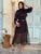 Apolline Tie-Neck Maxi Dress - Chocolate Brown