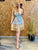 Blue and Gold Sunspell Boho Dress