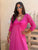 Bellissima Pure Silk Two-Piece Dress - Fucshia