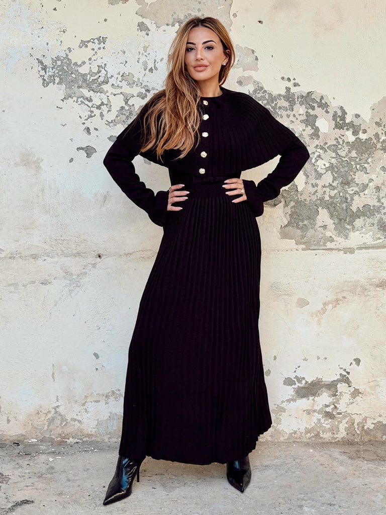 Winter Grace Knit Set - Black