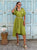 Serena Viscose Swing Dress - Lime