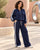 Rivoli Wide-Leg Oversized Tracksuit - Navy