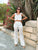 White Crochet Trousers