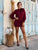 Solène Open-Back Mini Dress - Bordeaux