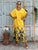 Sole Fiorito Viscose Maxi Dress - Sunshine yellow
