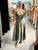 Khaki Silky Satin Strappy Dress