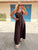 Mocha Jacquard Luxe Satin Maxi