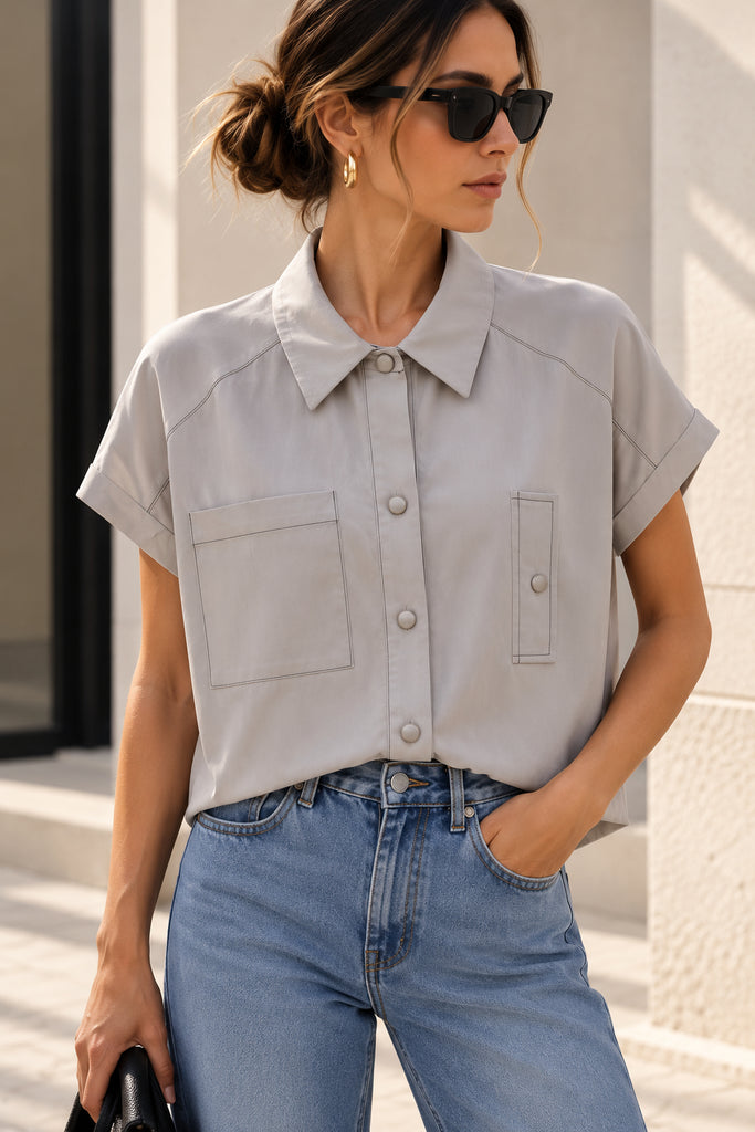 The Alessia Premium Utility Blouse - Bougie Collection