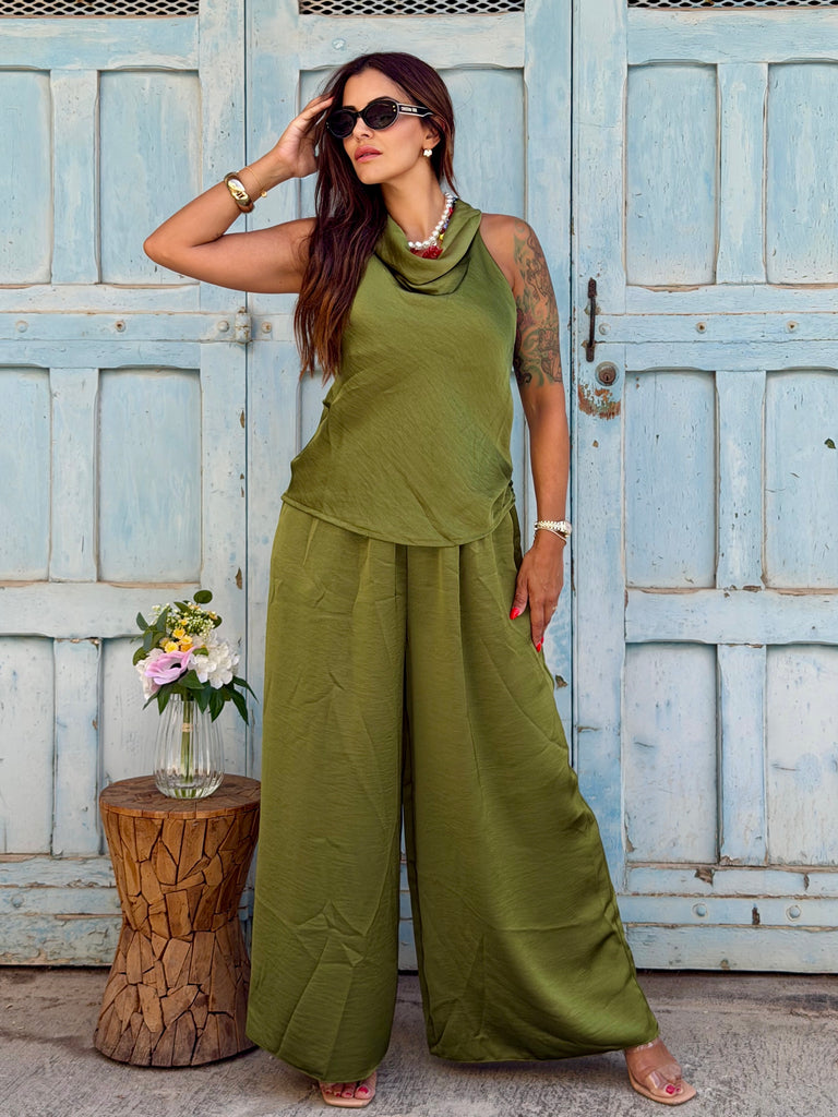 Verde Allegra Satin co-ord