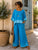 Turqoise Riviera Line & Silk Trim Co-Ord