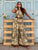Bohemian Paisley Wide-Leg Jumpsuit with Brown Belt - Olive