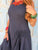 Valentina Luxe Pure Linen Dress - Navy