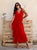 Rosso Élan Sequin Tiered Maxi Dress