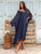 Pure Silk Kaftan – Midnight Blue