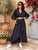 Riviera Navy Pure Linen Wrap Co-Ord
