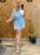Blue Isla Boho Shirt Dress