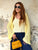 Aria Viscose Crochet Knit Vest & Cardigan Set - Lemon