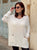 White Milano Button Detail Spring Knit