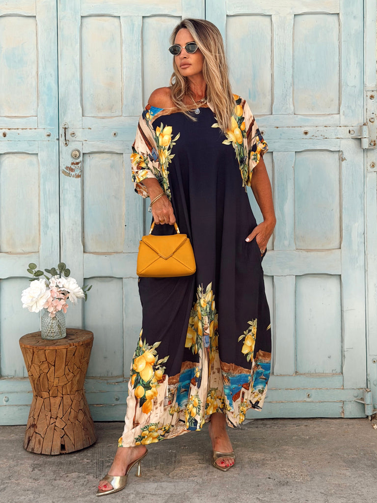 Limone Élan Luxe Viscose Maxi Dress 🍋