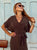 Caffè Silhouette Pure Cupro Maxi Dress - Bougie Collection
