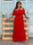 Dolce Vita Pure Silk Off-Shoulder Maxi Dress - Rosso
