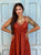 Sienna Dleur Jacquard Silk Satin Maxi Fress