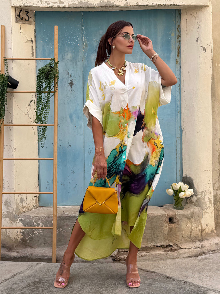 Verdant Canvas Shirt Dress - Love my Body