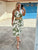 Olive Viscose Wrap Midi Dress