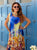 Azure Bloom Pure Silk Dress