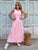 Riviera Linen Fusion Maxi Dress - Pink