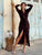 Léontine Floral Velvet Maxi Dress - Mocha