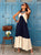 Azure Coast Contrast Maxi Dress
