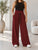 The Maëlle High-Waisted Palazzo Joggers - Burgundy