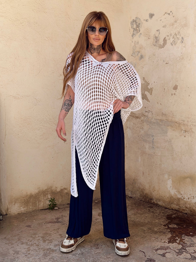 Navy Ali Viscose Trousers