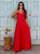 Scarlet Riviera Silk Satin Maxi Dress