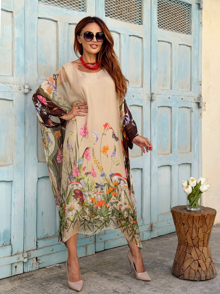 Maison Sahara Pure Silk Kaftan