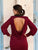 Solène Open-Back Mini Dress - Bordeaux