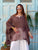 Mocha Fleur Silk Embroidered Kaftan Top