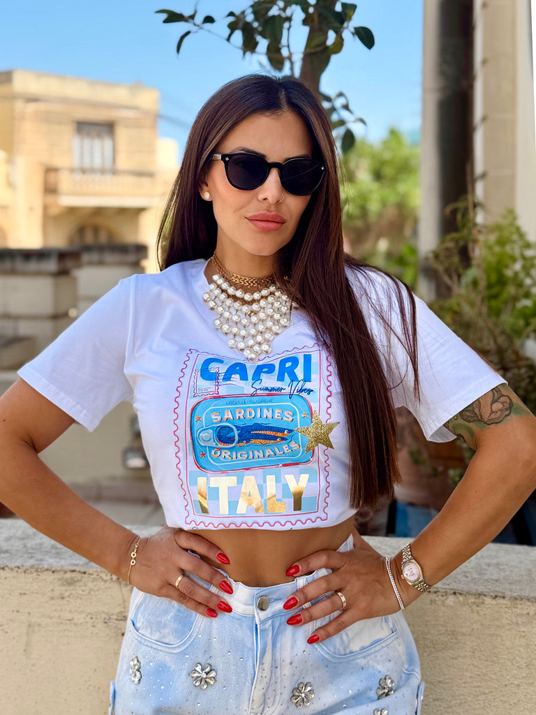 Capri Postcard Luxe Tee