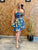 Blue Capri Boho Ruffle Dress