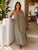 The Isadora Pure Silk sequins Strap Maxi - Taupe