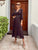 Mocha Chiffon Pleated Dress