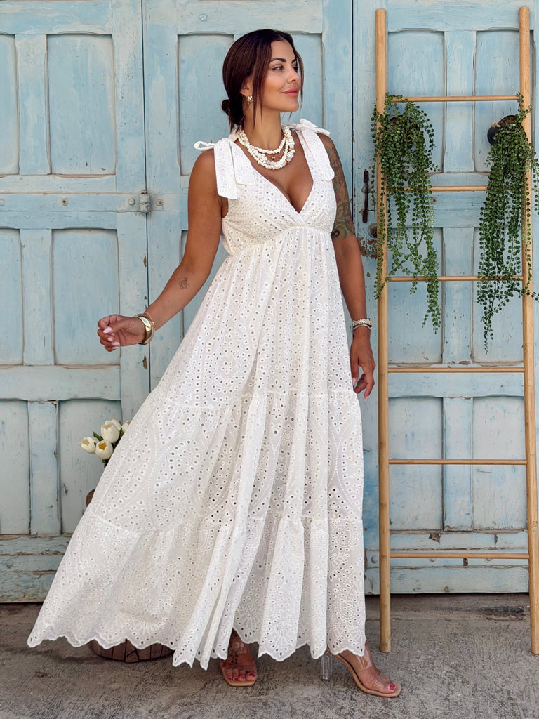 The Ophelia Broderie Maxi Dress