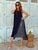 Navy Lumière Pure Silk Dress