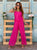 Fuchsia Étoile Pure Silk Jumpsuit