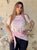 Blush Whisper Tee & Crochet Sash