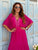 Magenta Desert Pearl Pure Silk Dress